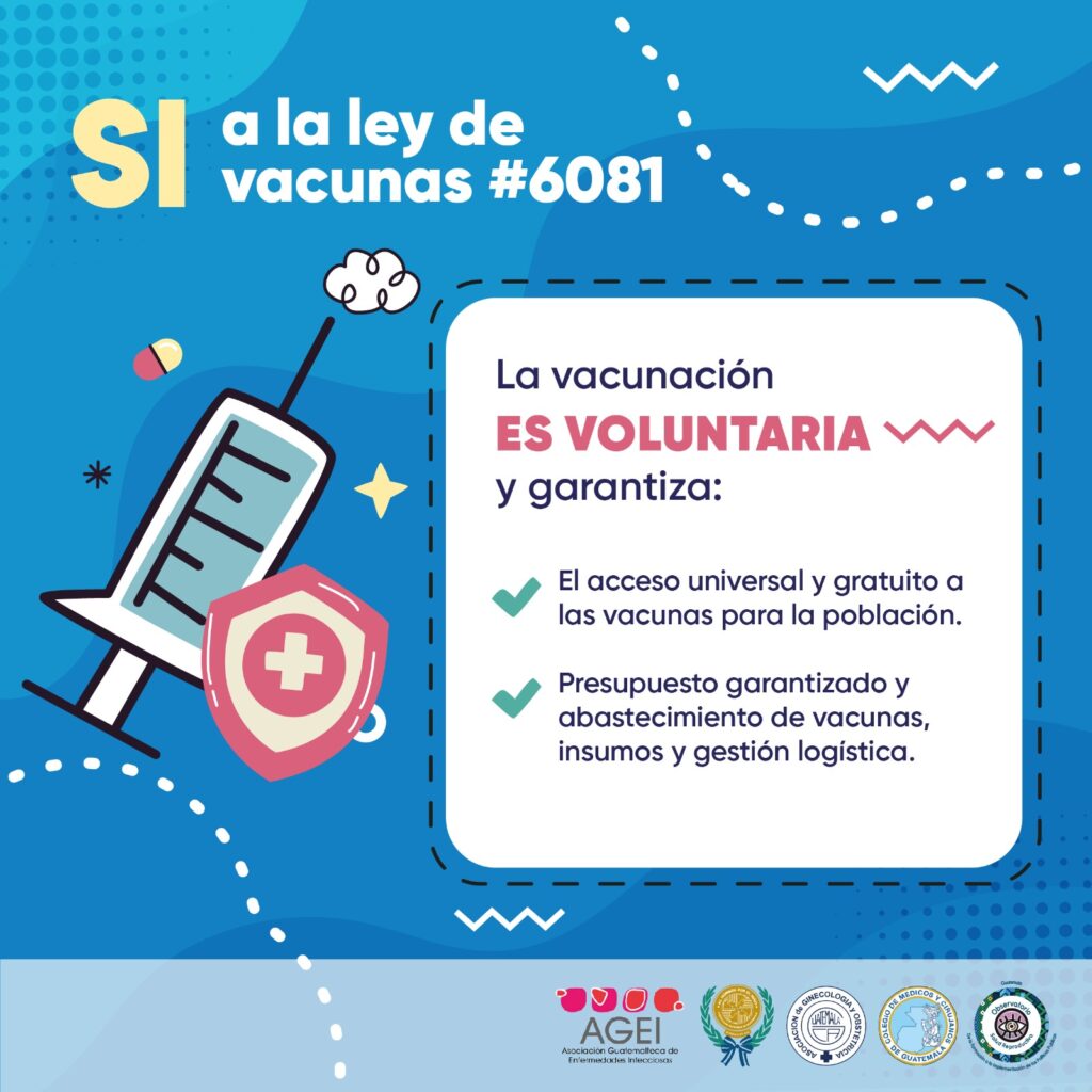 La vacunación es voluntaria y garantiza acceso universal y gratuito a las vacunas